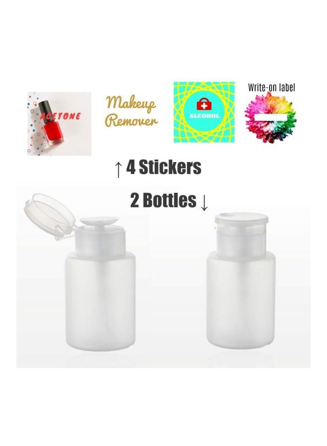 2-Piece Pump Bottles With Secure Flip Top Clear