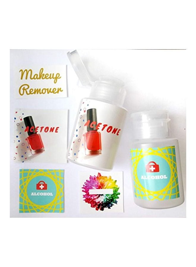 2-Piece Pump Bottles With Secure Flip Top Clear
