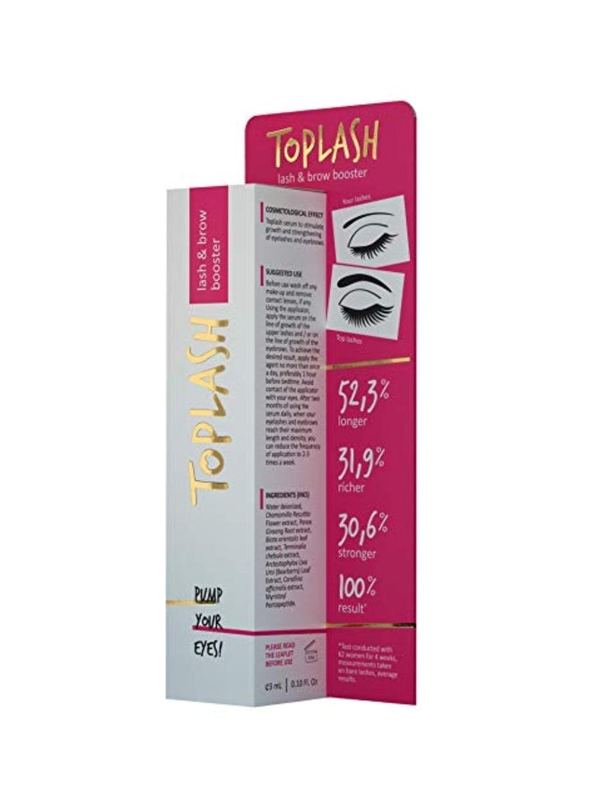 Toplash Eyebrow And Eyelash Growth Serum Clear - Image 2