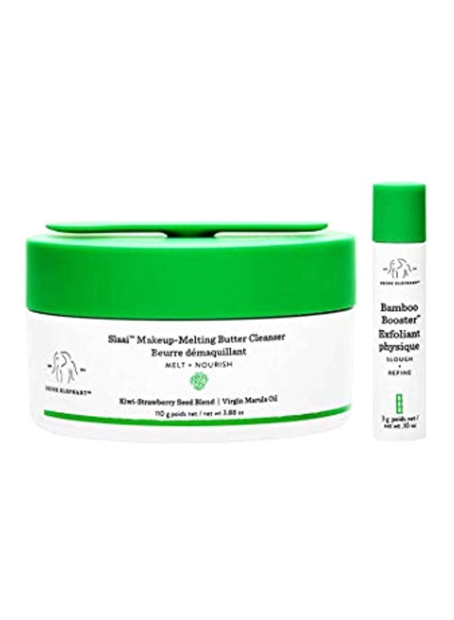 Drunk Elephant Slaai Makeup-Melting Butter Cleanser And Bamboo Booster Clear - Image 1