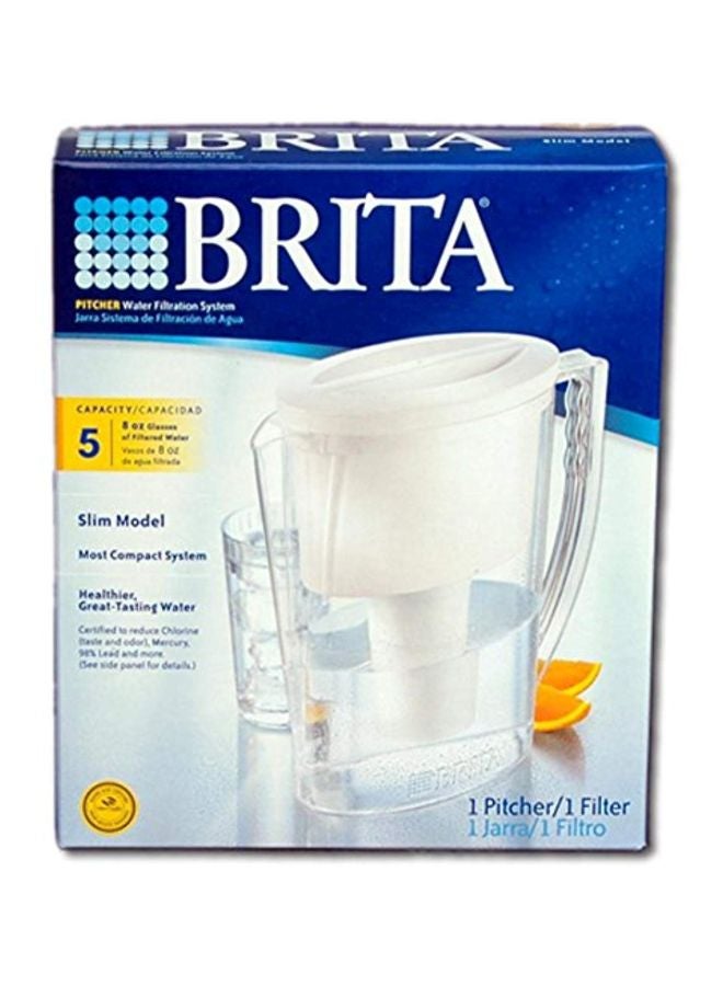 BRITA Slim Pitcher Water Filtration System Clear 10.6 x 9.1 x 4.2inch - Image 2