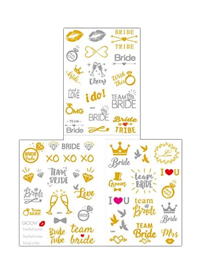 SpringPear 3-Piece Temporary Horror Tattoo Sticker Multicolour - Image 1