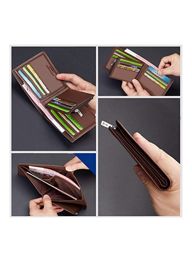 LAORENTOU Leather Wallet Brown/Gold  - Image 4
