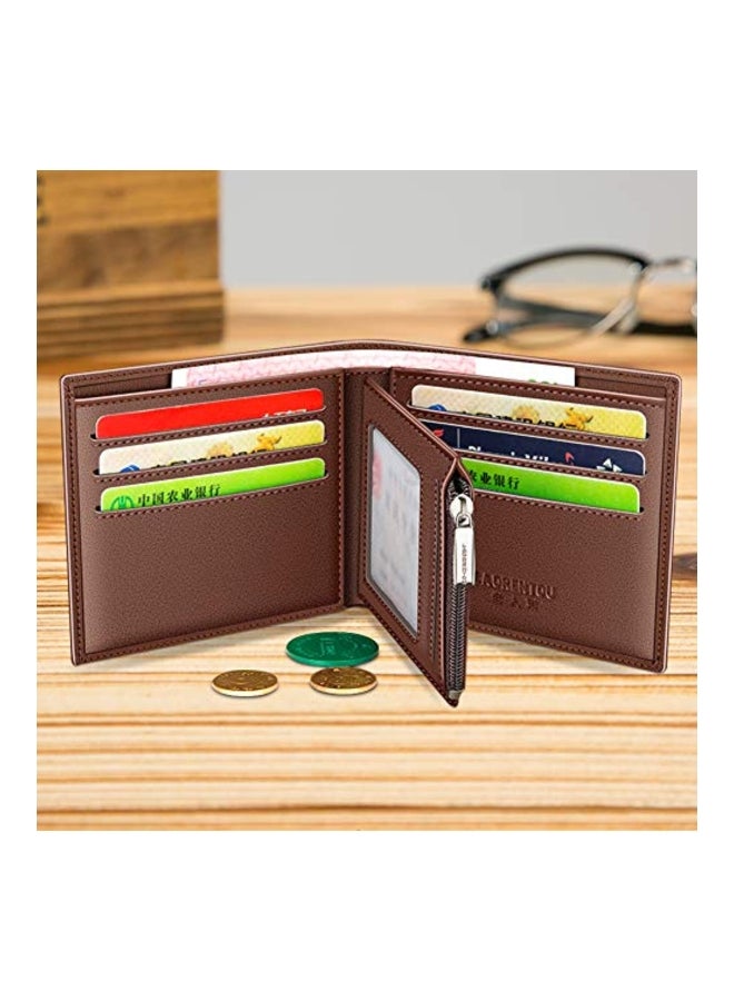 LAORENTOU Leather Wallet Brown/Gold  - Image 3