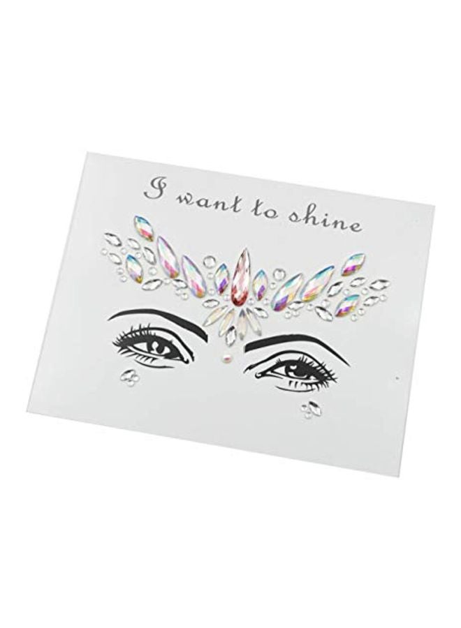 TOPAZ Eye And Face Rhinestones Sticker Multicolour - Image 2