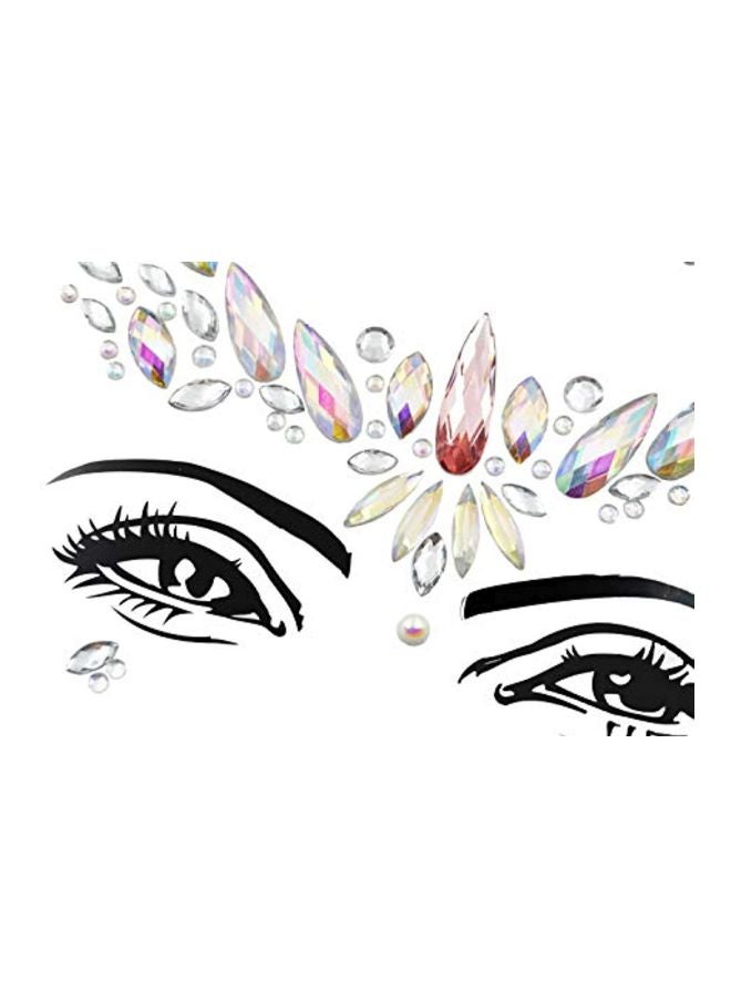 TOPAZ Eye And Face Rhinestones Sticker Multicolour - Image 3