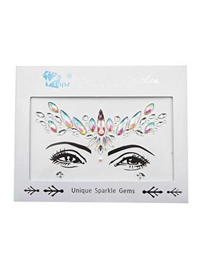 TOPAZ Eye And Face Rhinestones Sticker Multicolour - Image 5