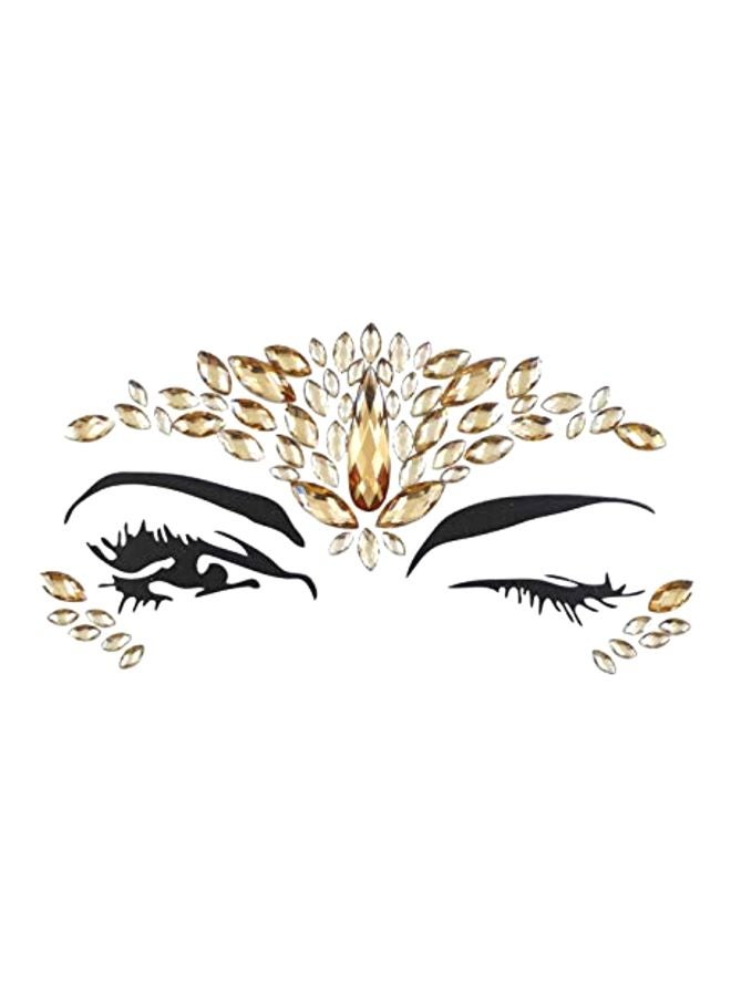 TOPAZ Rhinestone Studded Forehead Sticker Topaz Gold /SR16 - Image 1