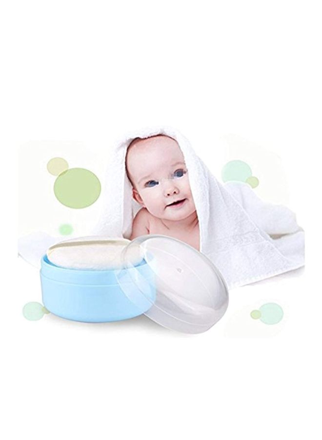 ASTRQLE Talcum Powder Case With Fluff Puff Blue/White - Image 4