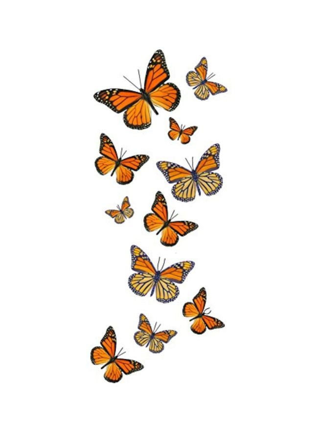 Butterfly Utopia 55-Piece Butterfly Temporary Tattoo Orange/Yellow/Black - Image 1