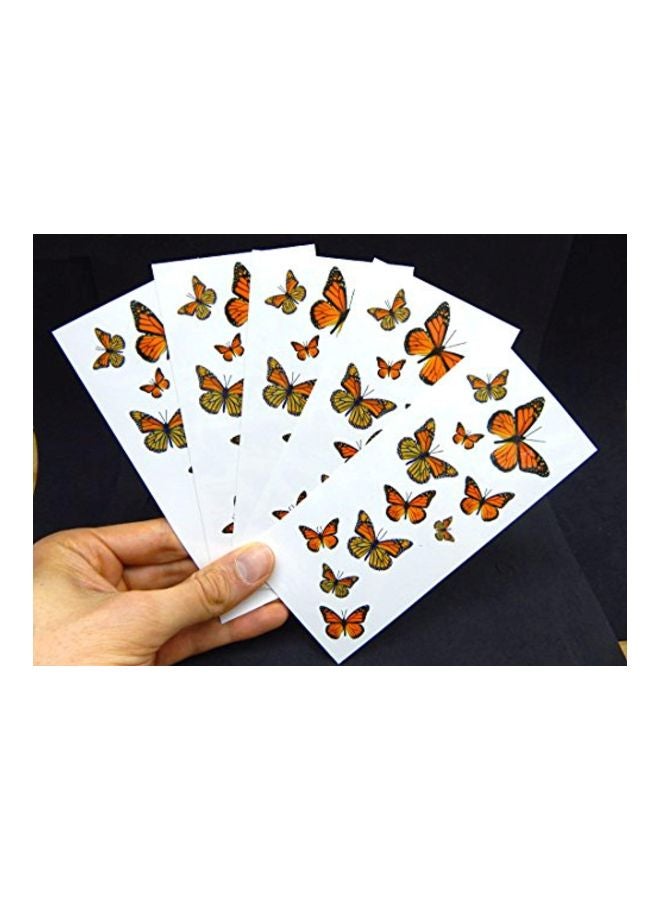 Butterfly Utopia 55-Piece Butterfly Temporary Tattoo Orange/Yellow/Black - Image 2