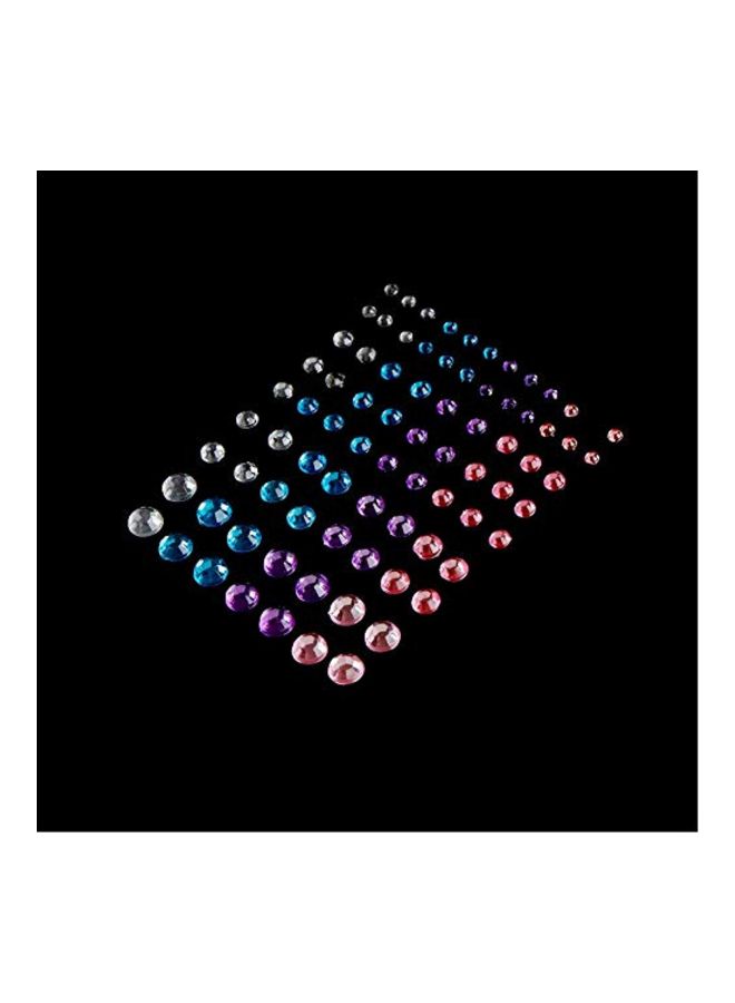 تشيز آند يو طقم ملصقات ثلاثية الأبعاد بتصميم أحجار الراين من الأكريليك للعيون مكون من 6 قطع متعدد الألوان - Image 3