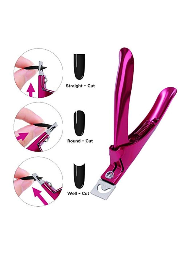 Artificial Acrylic Fake False Nail Tip Clipper Pink/Silver - v1571300206/N31040880A_2