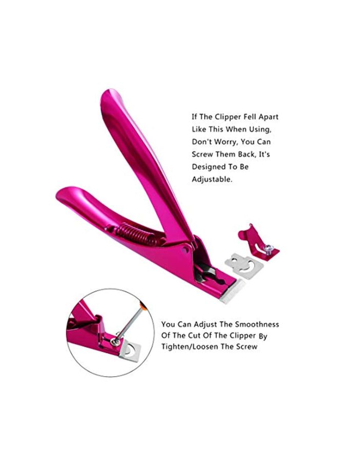 Artificial Acrylic Fake False Nail Tip Clipper Pink/Silver - v1571300210/N31040880A_6