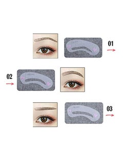 ماركة غير محددة مجموعة محددات حواجب قابلة لإعادة الاستخدام من 3 قطع أبيض  - Image 2