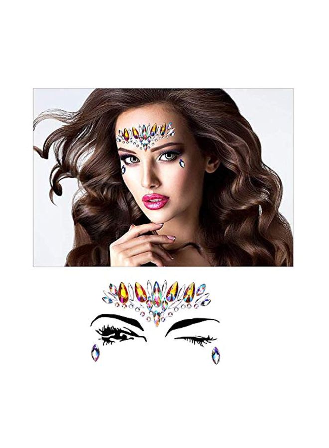 Set Of 10 Rhinestone Decorations Tattoo Stickers Multicolour - v1571300723/N31041108A_4