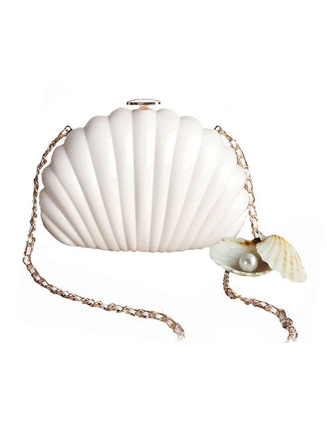 Elegant Lightweight Bowler Bag White 