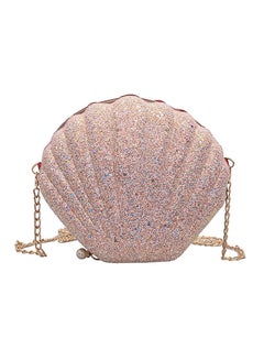 Sweet Sequins Decoration Detachable Strap Zipper Closure Bag Pink
