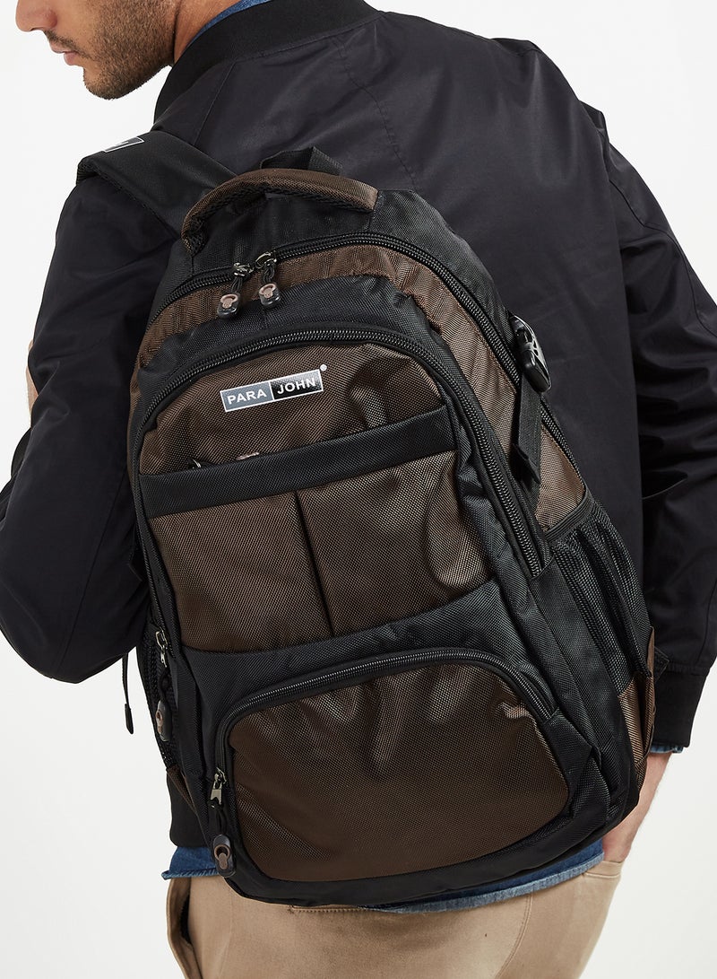 بارا جون حقيبة ظهر مدرسية من البوليستر بني قهوة / أسود - Image 4