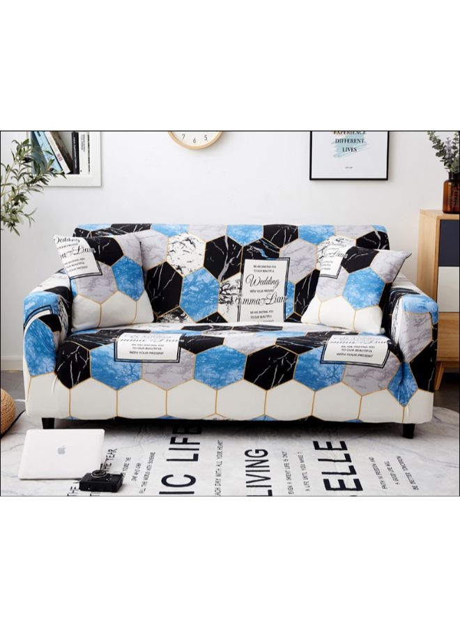 Fashionable Block Stretch Fit Sofa Slipcover Multicolour