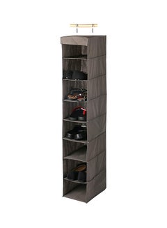 8-Layer Hanging Shoe Rack Grey 20x30x120cm