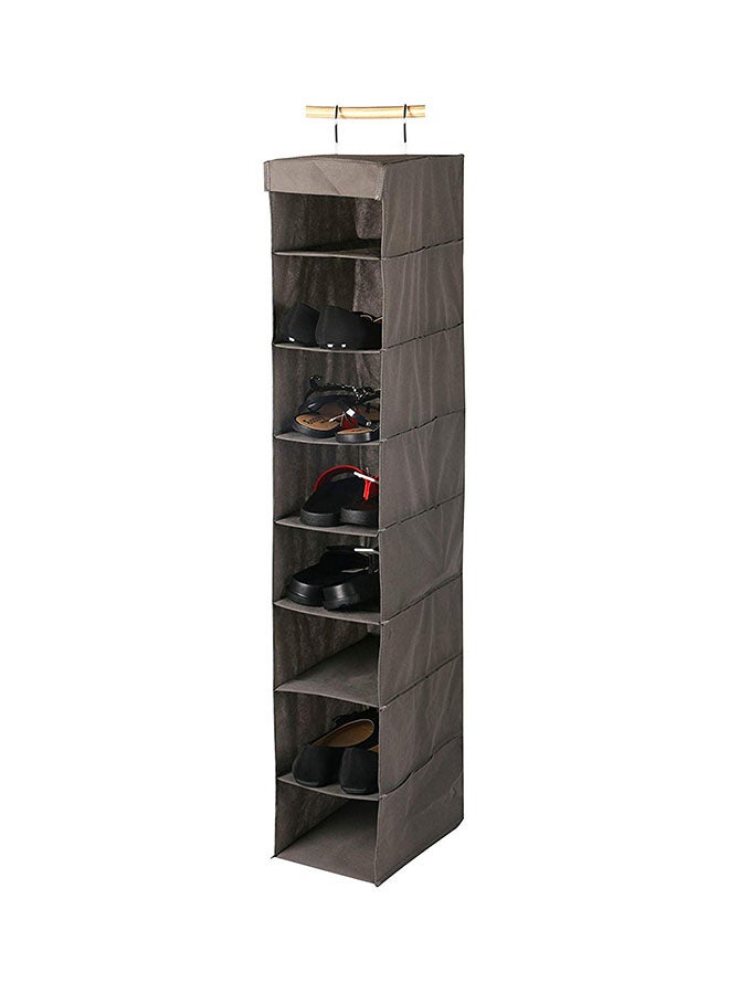 Home Pro - 8-Layer Hanging Shoe Rack Grey 20x30x120cm - Image 1