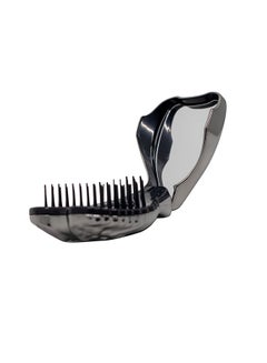 Tangle Angel Pro Compact Hair Brush With Mirror Titanium/Black  - Image 2