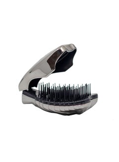 Tangle Angel Pro Compact Hair Brush With Mirror Titanium/Black  - Image 3