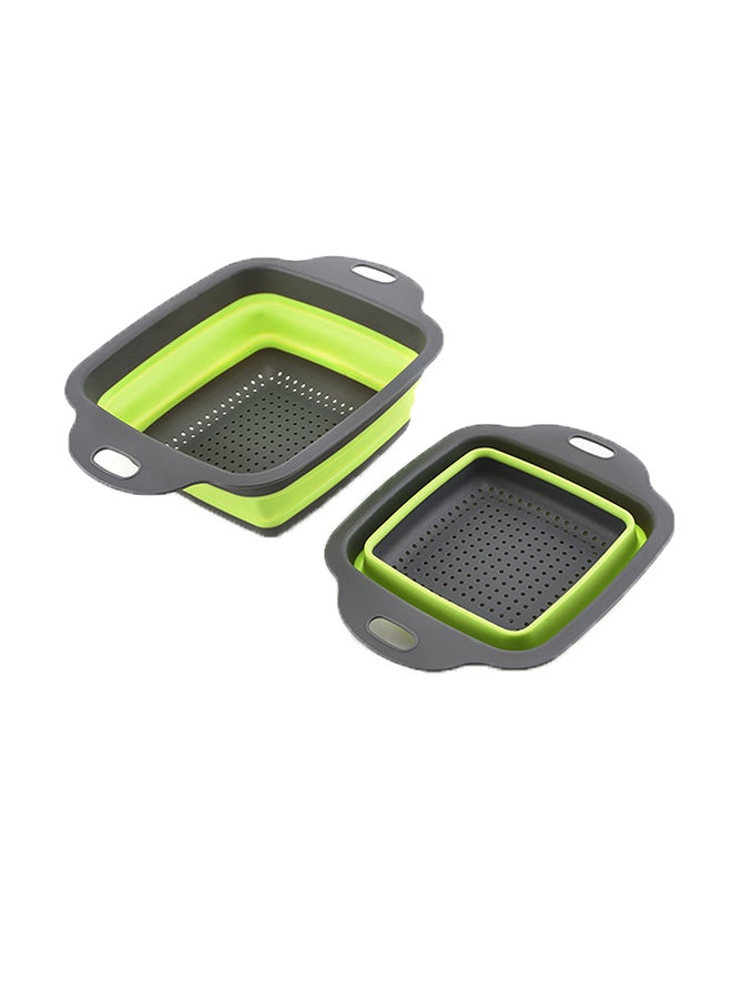 Durable Silicone Drain Basket Green/Grey one size