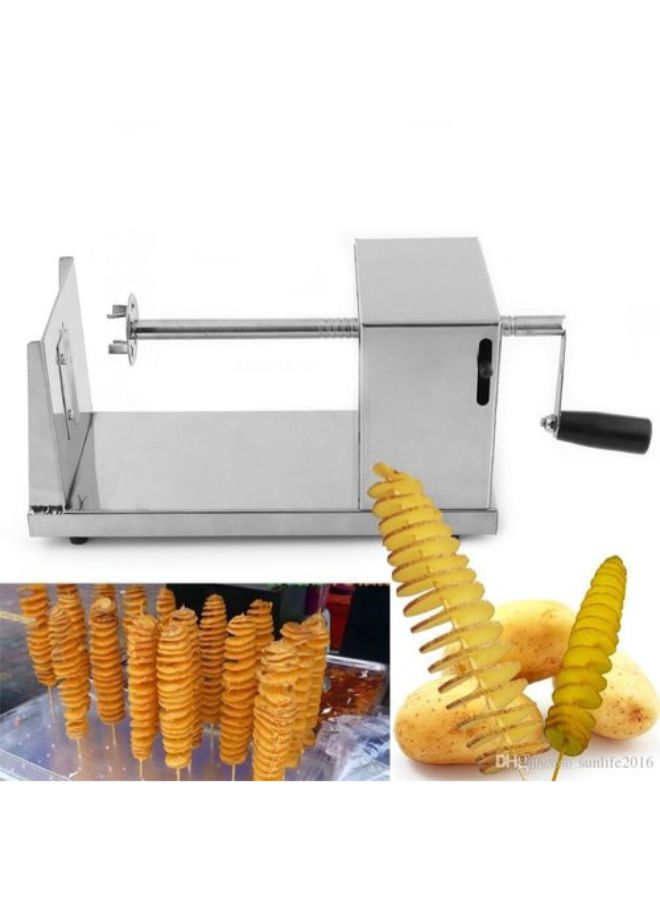 Potato Chips Twister And Vegetable Cutter Silver 10cm  - Image 2