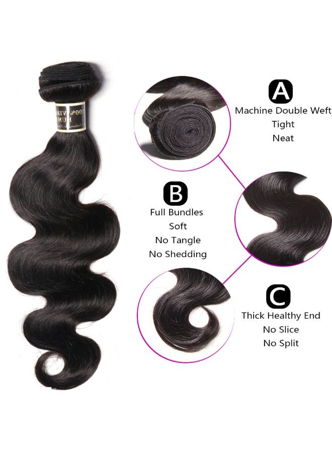 إيه إس وصلة شعر برازيلي طبيعي مجعد غير معالج أسود 16بوصة - Image 3