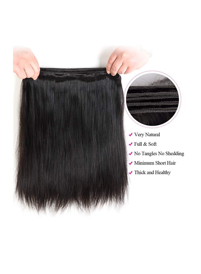 سوبيلا 3-Piece Brazilian Straight Virgin Human Hair Extension Black - Image 4