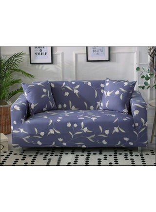 Simple Flower Printed Comfortable Sofa Slipcover Blue - v1571333993/N30758512A_1