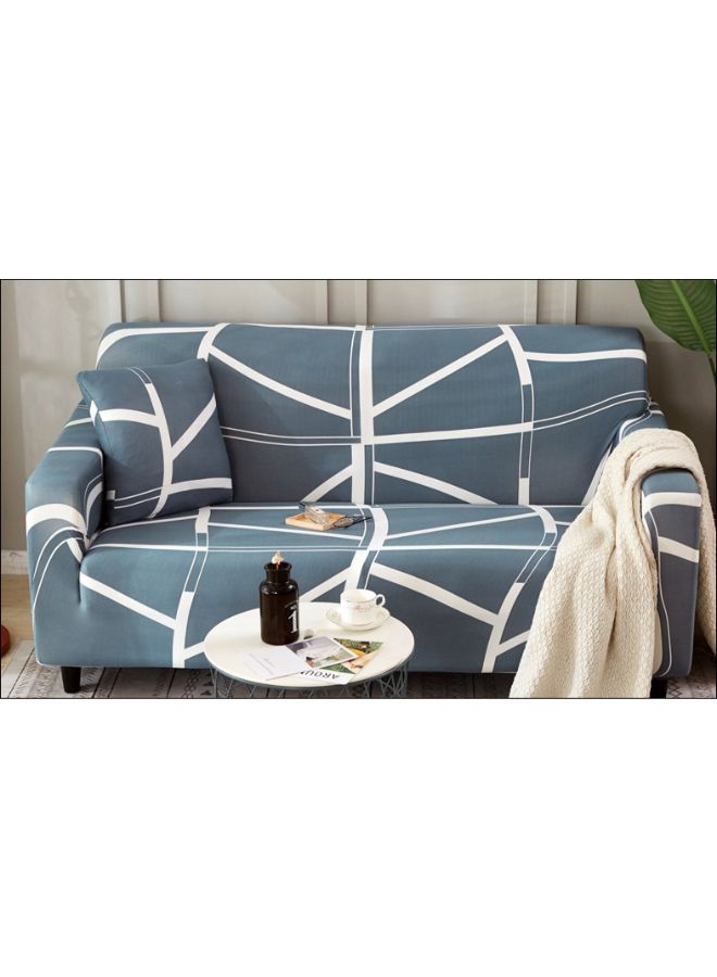 Modern Style Sofa Slipcover Blue/White 145x185cm - Image 1