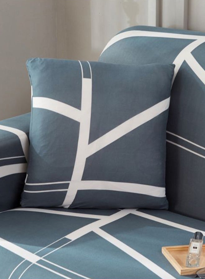 Modern Style Sofa Slipcover Blue/White 145x185cm - Image 2