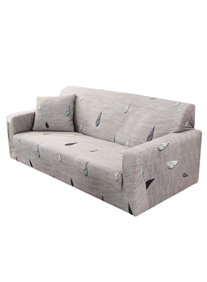 Water Drop Pattern Sofa Slipcover Grey 230x300cm
