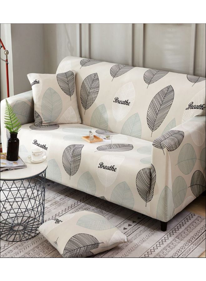 غطاء أريكة كتاني للمنزل مريح وبتصميم رعوي بيج 235x300سم