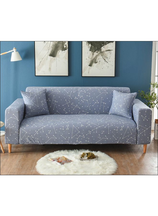 غطاء أريكة مريح بتصميم بسيط مزين بطبعة أزرق 235-300سم