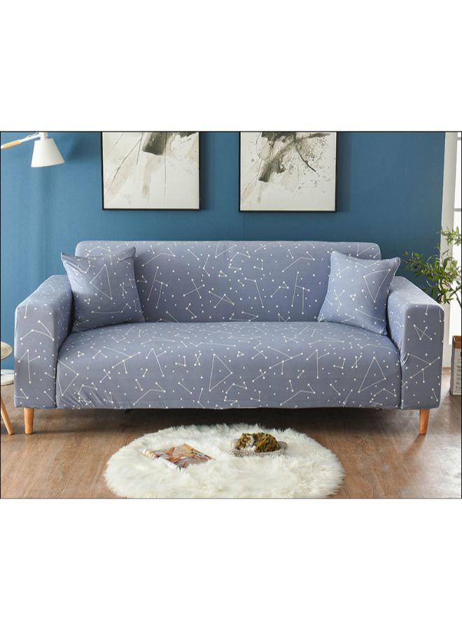 غطاء أريكة مريح بتصميم بسيط مزين بطبعة أزرق 235-300سم