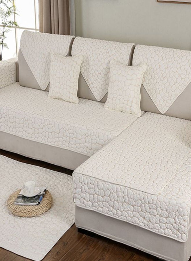 Modern Style Anti-Slip Sofa Slipcover Beige 70x70cm 