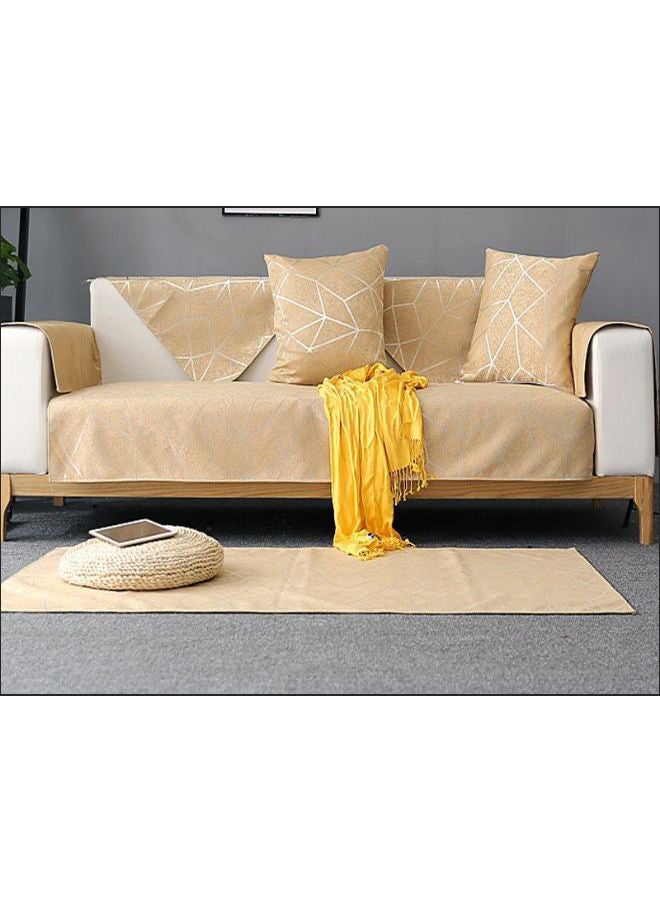 Geometry Printed Simple Style Sofa Slipcover Gold 90 x 210cm