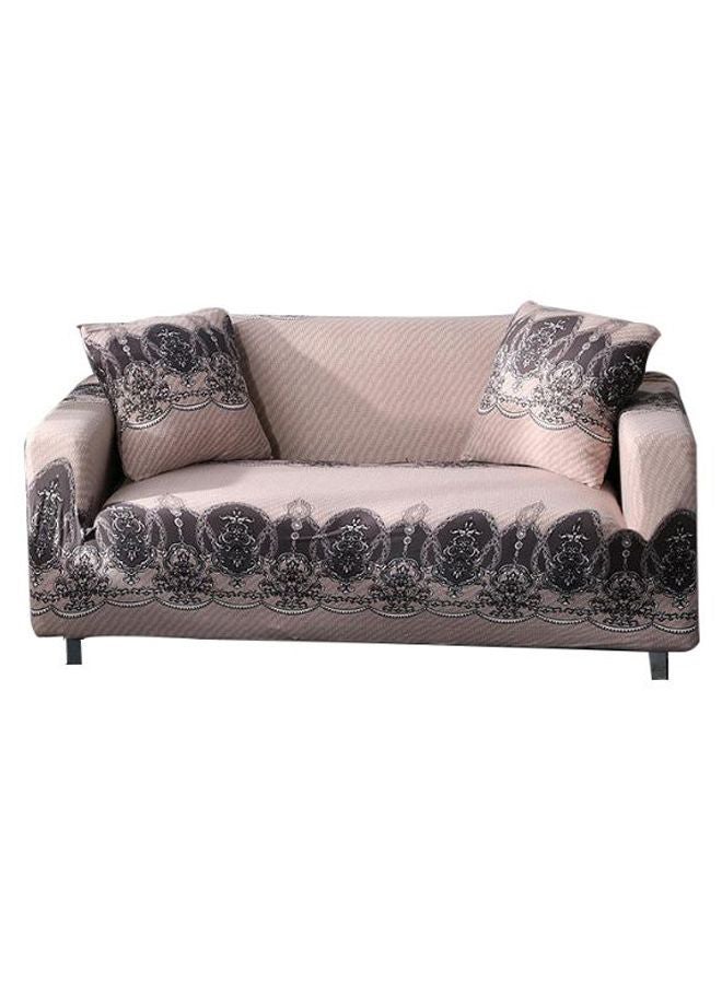 Animal Printed Breathable Sofa Slipcover Beige/Black 145 x 185cm