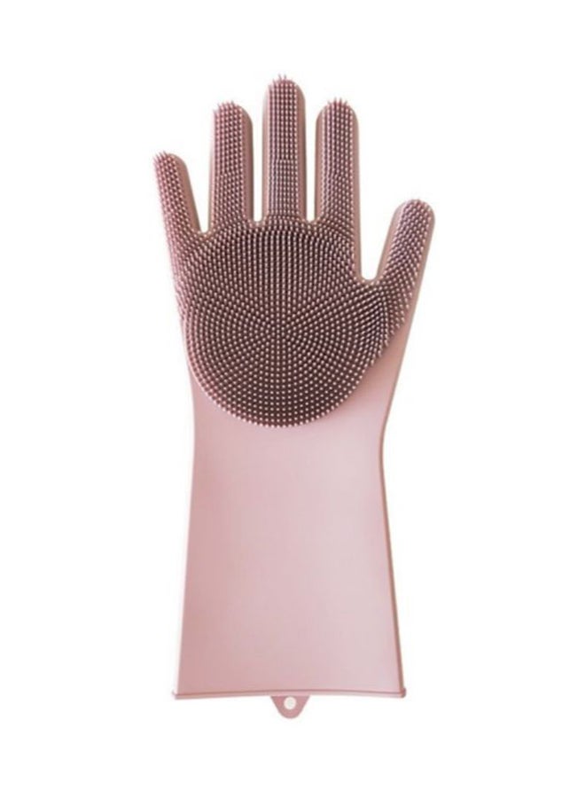 2-Piece Silicone Dishwashing Glove Pink 10cm - Image 2