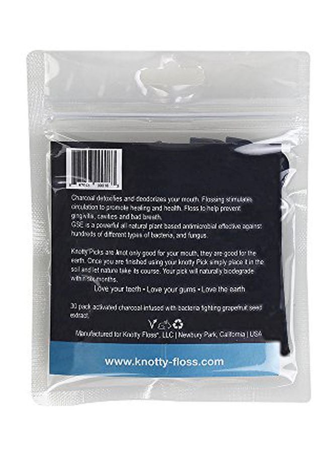 Knotty Pick Pack Of 3 Floss Picks Black - Image 2