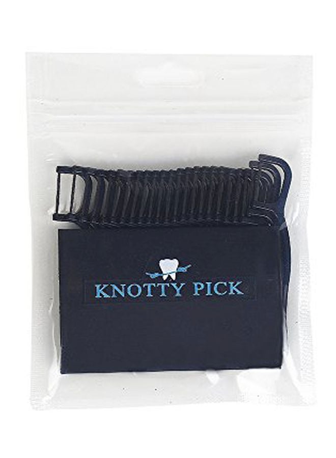 Knotty Pick Pack Of 3 Floss Picks Black - Image 4
