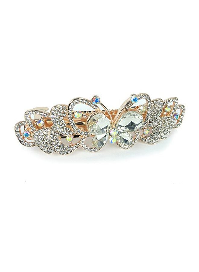 2-Piece Stone Studded Jeweled Butterfly Hair Clips Pink/Clear - v1571378013/N29309295A_2