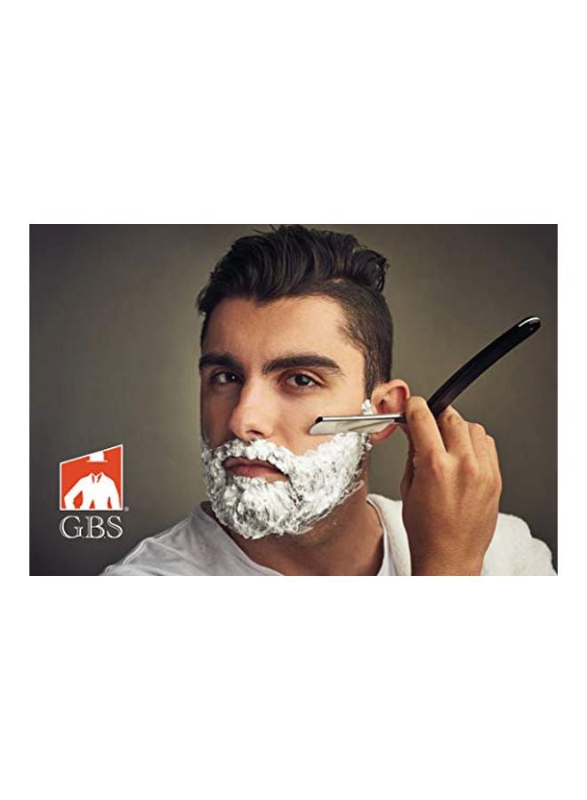 G.B.S Pack Of 21 Straight Edge Razor With Double Edge Blades Set Black/Silver - Image 3
