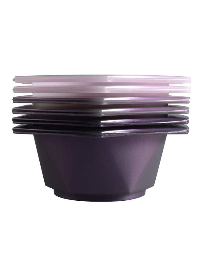 أي كونيك مجموعة سلطانيات ملونة مكونة من 6 قطع بنفسجي/أبيض - Image 1