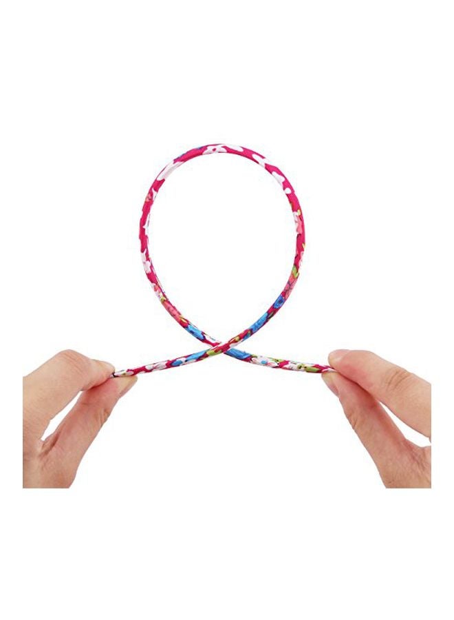 Candygirl 12-Piece Floral Printed Plastic Headband Set Multicolour - Image 3
