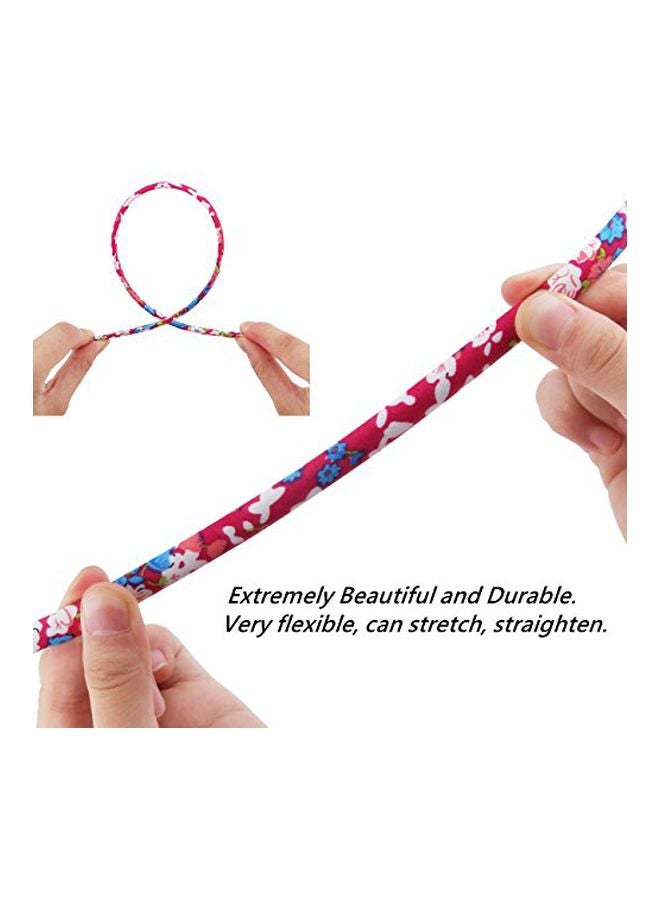 Candygirl 12-Piece Floral Printed Plastic Headband Set Multicolour - Image 4